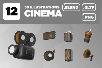Cinema Ver. 01 3D Icon Pack