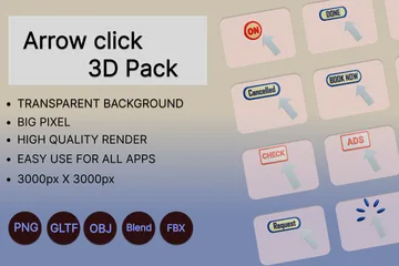 Click Arrow 3D Icon Pack