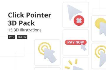 Click Pointer 3D Icon Pack