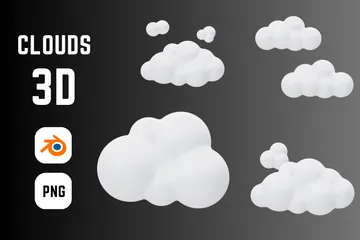 Cloud 3D Icon Pack