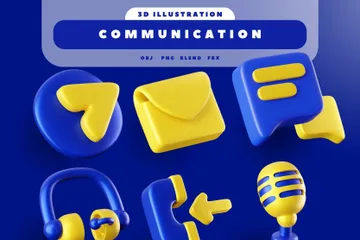 Communication 3D Icon Pack