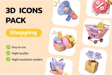 Compras en línea Vol.1 Paquete de Icon 3D