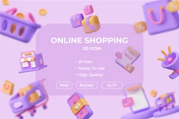 Las compras en línea Paquete de Icon 3D