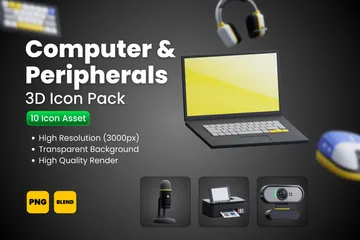 Computer und Peripheriegeräte 3D Icon Pack