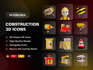 Construcción Paquete de Icon 3D