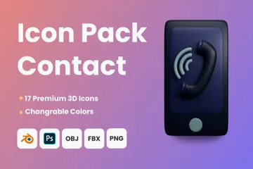 Contact 3D Icon Pack