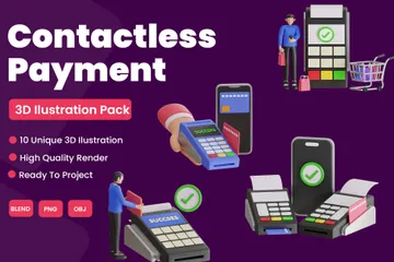 Contactless Payment 3D Icon Pack