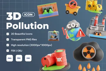 Contaminación Paquete de Icon 3D