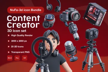 Content Creator 3D Icon Pack