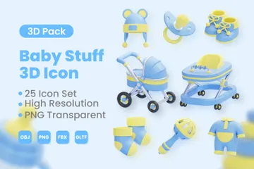 Cosas de bebe Paquete de Icon 3D