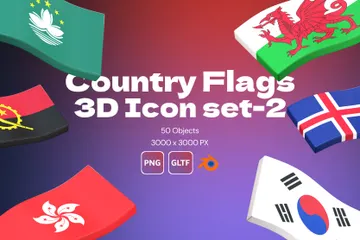 Country Flags 3D Icon Pack