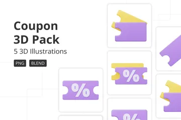 Coupon 3D Icon Pack