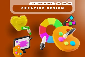 Creative Design 3D Icon Pack