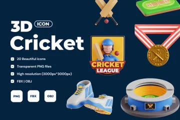 Cricket 3D Icon Pack