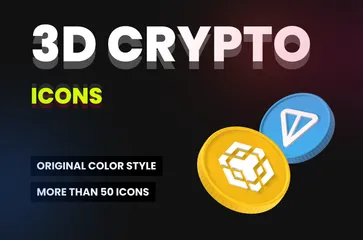 Criptomoeda Pacote de Icon 3D