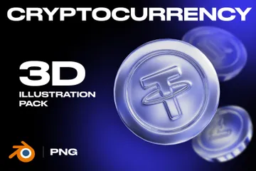 Criptomoneda Paquete de Icon 3D