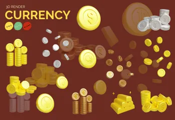 Currency 3D Icon Pack