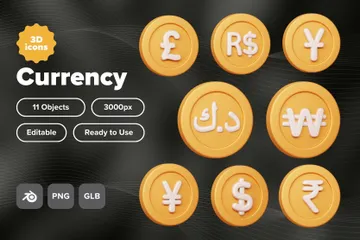 Free Currency 3D Icon Pack