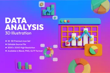 Data Analysis 3D Icon Pack