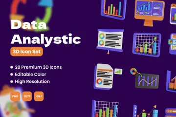 Data Analytic 3D Icon Pack