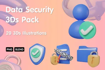 Datenbanksicherheit 3D Icon Pack
