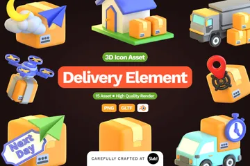 Delivery 3D Icon Pack