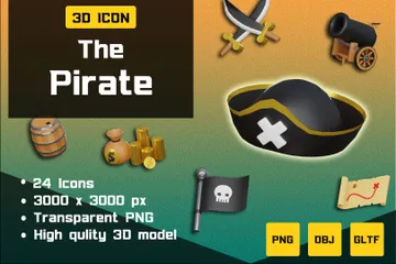 Der Pirat 3D Icon Pack