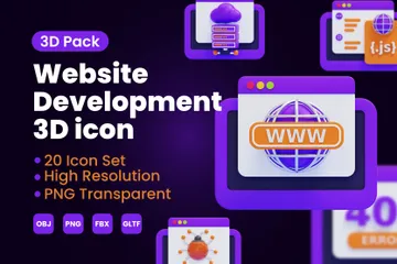 Desenvolvimento de sites Pacote de Icon 3D