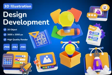 Design Development 3D Icon Pack