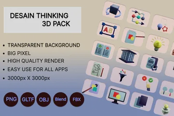 Design Thinking 3D Icon Pack