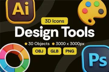 Design Tools 3D Icon Pack