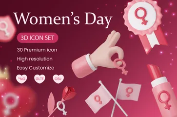 Día Internacional de la Mujer Paquete de Icon 3D