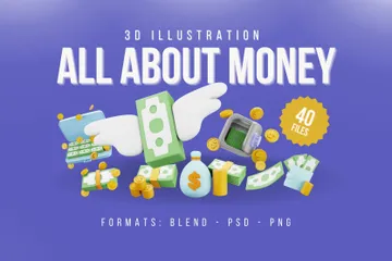 Dinero Paquete de Icon 3D
