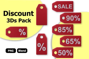 Discount Tag 3D Icon Pack