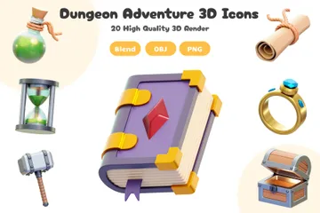 Dungeon Adventure 3D Icon Pack
