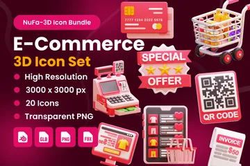 E-Commerce 3D Icon Pack