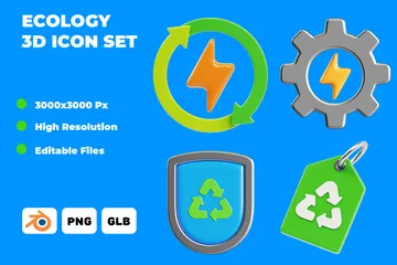 Écologie Pack 3D Icon