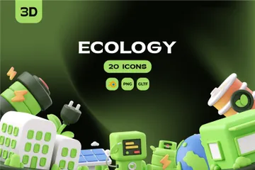 生態学 3D Iconパック