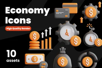 Economia Pacote de Icon 3D