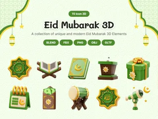 Eid Mubarak 3D Icon Pack