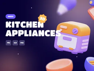 Utensílios de cozinha Pacote de Icon 3D