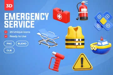 Emergency Service 3D Icon Pack