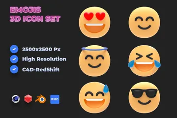 Emojis 3D Icon Pack