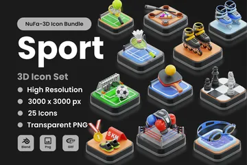 Esporte Pacote de Icon 3D