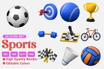 Esportes Pacote de Illustration 3D