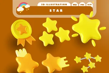 Estrela Pacote de Icon 3D