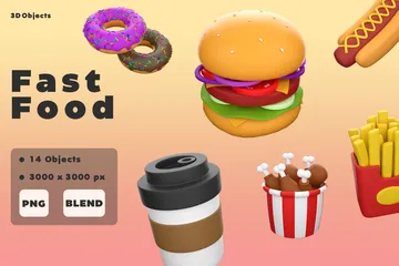 Fast food Pack 3D Icon