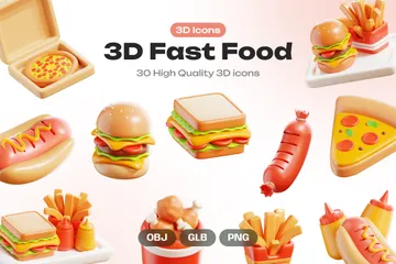 Fast Food 3D Icon Pack