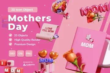 Fête des mères Pack 3D Icon