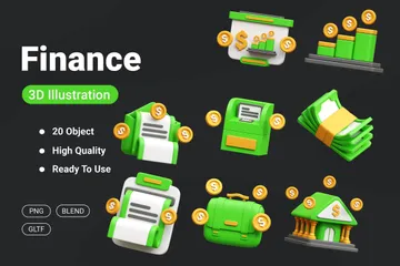 Finance 3D Icon Pack